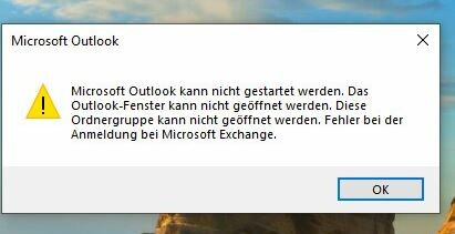 Outlook Fenster Kann Nicht Geöffnet Werden